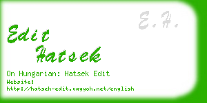 edit hatsek business card